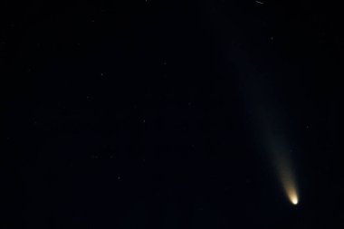 Comet Tsuchinshan-ATLAS seen in the California sky right after dusk taken on October 14, 2024 clipart