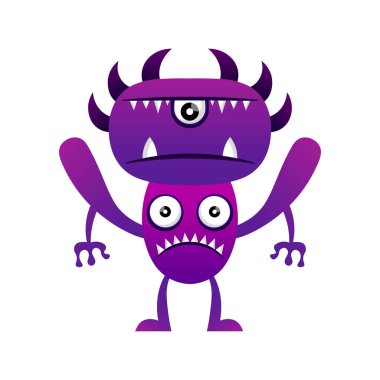 angry illustration monster design kawaii