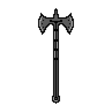 Pixel art ax for game asset
