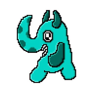 Pixel art illustration vector monster design kawaii