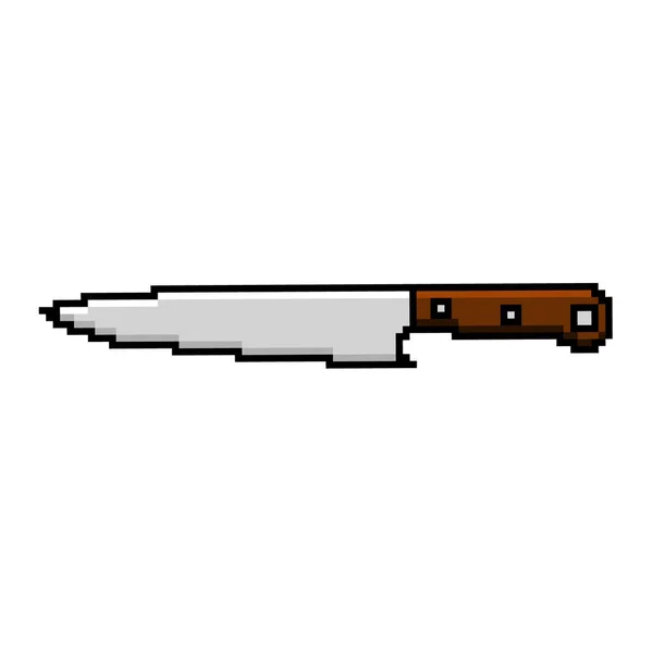 Pixel art knife design vector