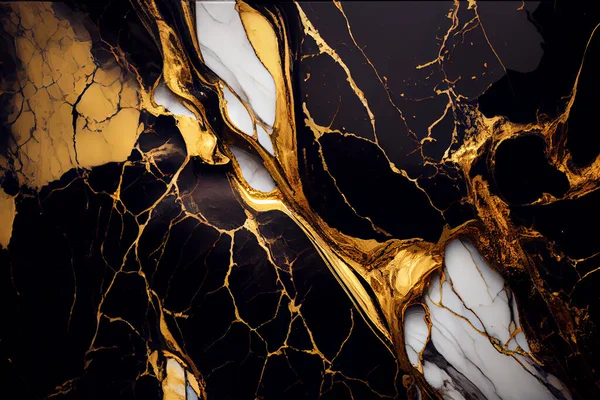 Black and gold marble texture, Marbled Distorted Textured Background
