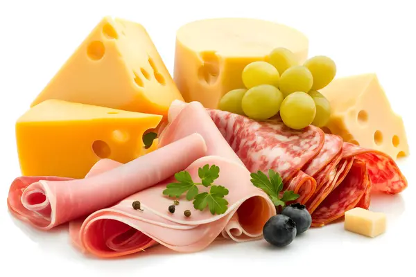 Deli Meats and Cheese Wedge for Culinary Creations and Snacking