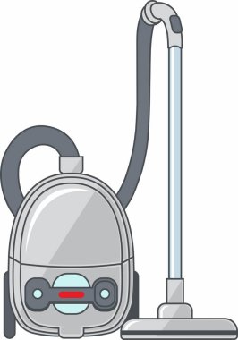 Düz stil simgesinde elektrikli süpürge.