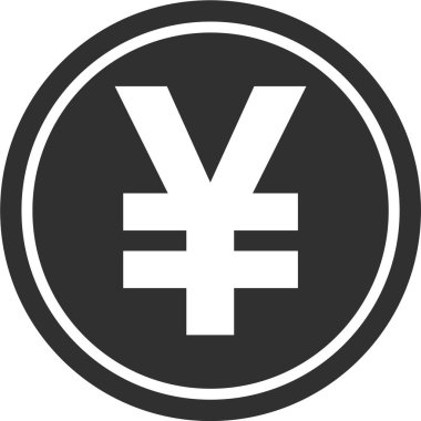 Japon Yen İşaret Simgesi Düz Biçimli.