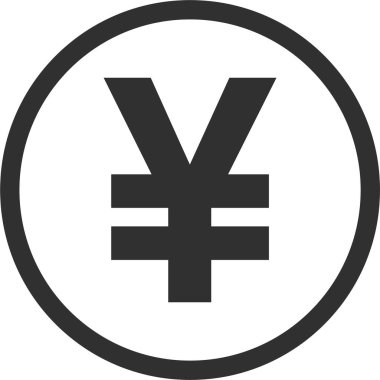 Japon Yen İşaret Simgesi Düz Biçimli.