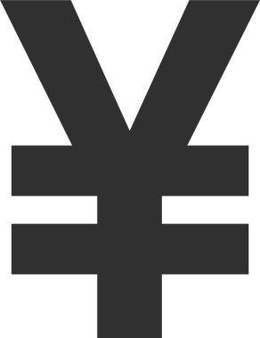 Japon Yen İşaret Simgesi Düz Biçimli.