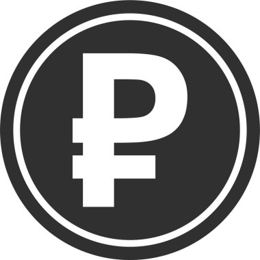 Rus Ruble İşaret Simgesi Düz Biçimli.