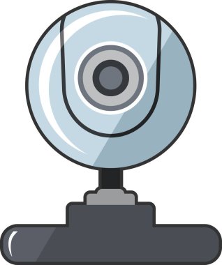 Web Camera Icon in flat style.