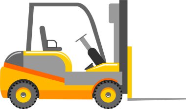 Düz Biçimli Tekerlek Forklift Simgesi.
