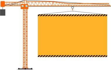 Poster Simgesi Düz Biçimli İnşaat Kulesi Turnası.