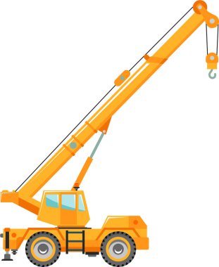 Düz Biçimli Mobil Crane Simgesi.