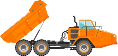 Kamyon Simgesini Düz Biçimli Dök.