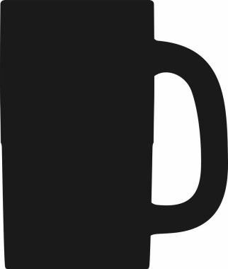 Bira cam simgesi silueti.