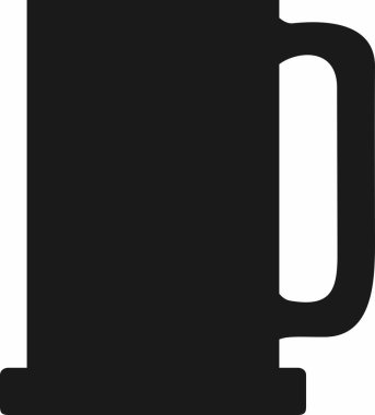 Bira cam simgesi silueti.