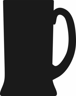 Bira cam simgesi silueti.