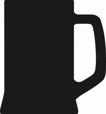 Bira cam simgesi silueti.