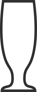 Bira Bardağı Taslak Simgesi. Vektör.