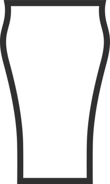 Bira Bardağı Taslak Simgesi. Vektör.