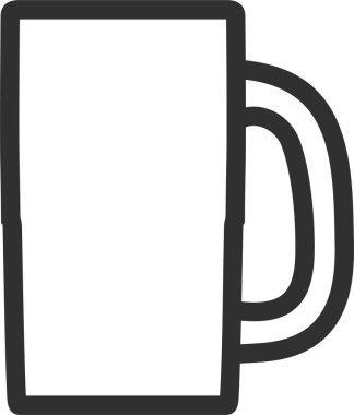 Bira Bardağı Taslak Simgesi. Vektör.