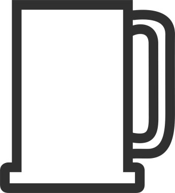 Bira Bardağı Taslak Simgesi. Vektör.