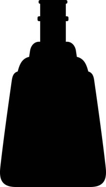 Alkol Cam Şişe Simgesi Silueti.