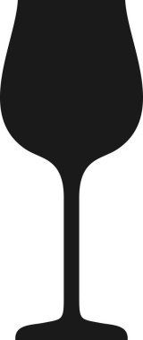 Şarap Camı Simgesinin Silueti.