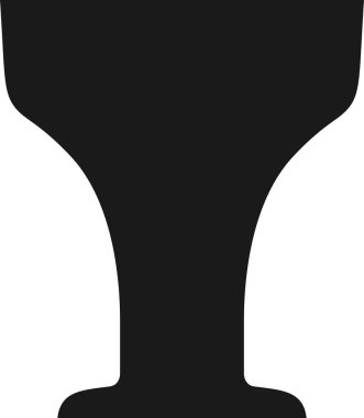 Şarap Camı Simgesinin Silueti.