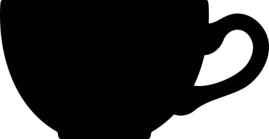 Çay Kadehi Simgesi Silueti.