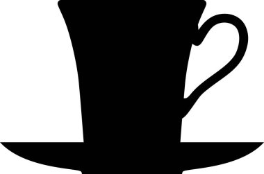 Çay Kadehi Simgesi Silueti.