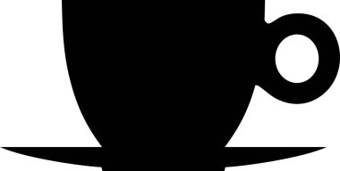 Çay Kadehi Simgesi Silueti.