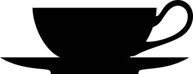 Çay Kadehi Simgesi Silueti.