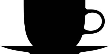 Çay Kadehi Simgesi Silueti.