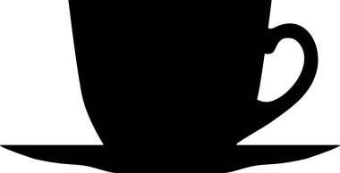 Çay Kadehi Simgesi Silueti.