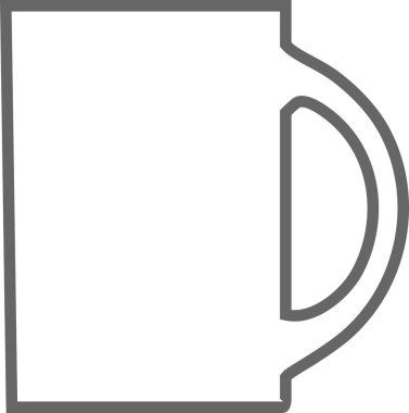 Çay fincanı taslak simgesi. Vektör