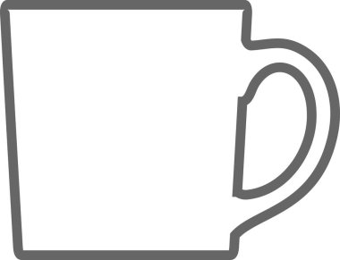 Çay fincanı taslak simgesi. Vektör