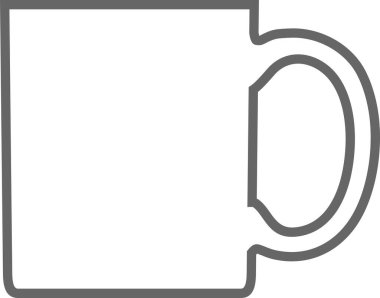 Çay fincanı taslak simgesi. Vektör