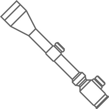 Optik Görüş İzole Taslak Simgesi Düz Biçiminde.