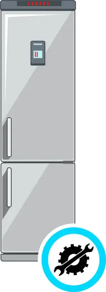 Servicio Reparación Refrigerador Cocina Vector Ilustraciones de stock libres de derechos