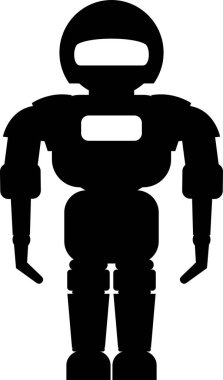 Düz Tarzlı Robot Simgesi. Çocuk Oyuncağı