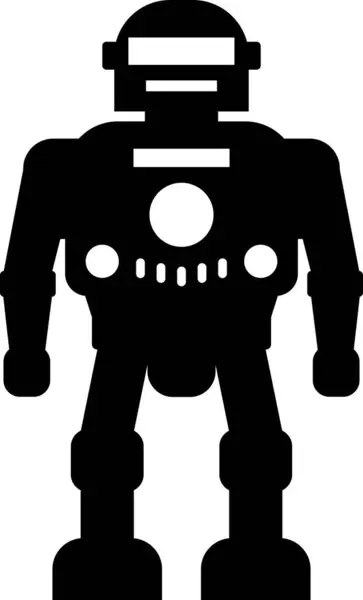 Illustration Robotikonen Platt Stil Leksak För Barn Royaltyfria Stockvektorer