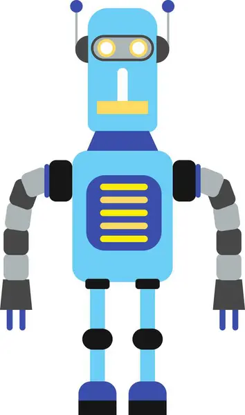 Ilustración Robot Icon Estilo Plano Ilustraciones de stock libres de derechos