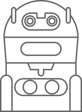 Düz Biçimli Robot Simgesi.