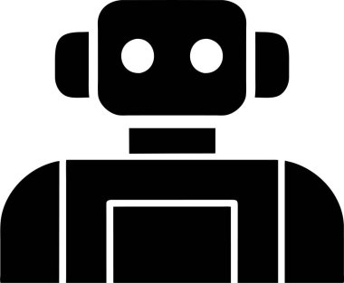 Düz Biçimli Robot Simgesi.
