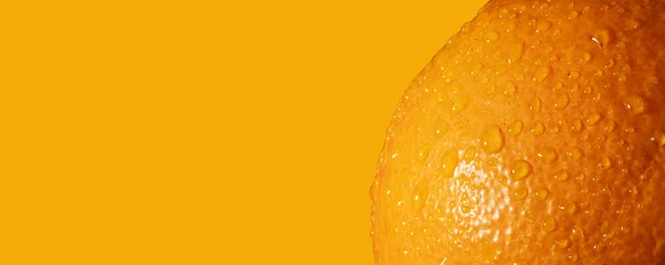 Fresh Orange Fruit Skin Close Ripe Orange Texture Water Drops — Stock Photo, Image