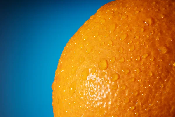 Свежие Оранжевые Фрукты Кожа Закрыть Спелые Оранжевые Текстуры Капли Воды — стоковое фото