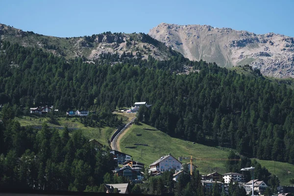 Moritz Svizzera Giugno 2023 Vista Sulla Città Estate Sankt Moritz — Foto Stock