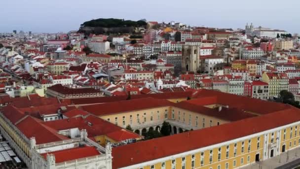 Letecký Pohled Populární Lisabon Portugalsku Evropa — Stock video