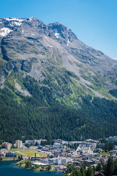 Svizzera Moritz Giugno 2023 Vista Aerea Sulla Città Morirz Sul — Foto Stock