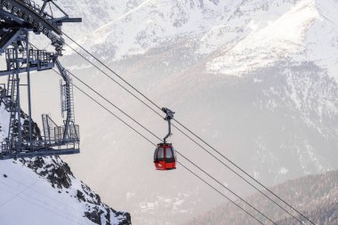 Passo Tonale, İtalya - 28.01.2023: 